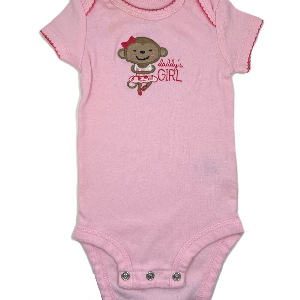 Baby Girl | Carter's | 3 PC Pink/White Bodysuits | 3M - Picture 3 of 9